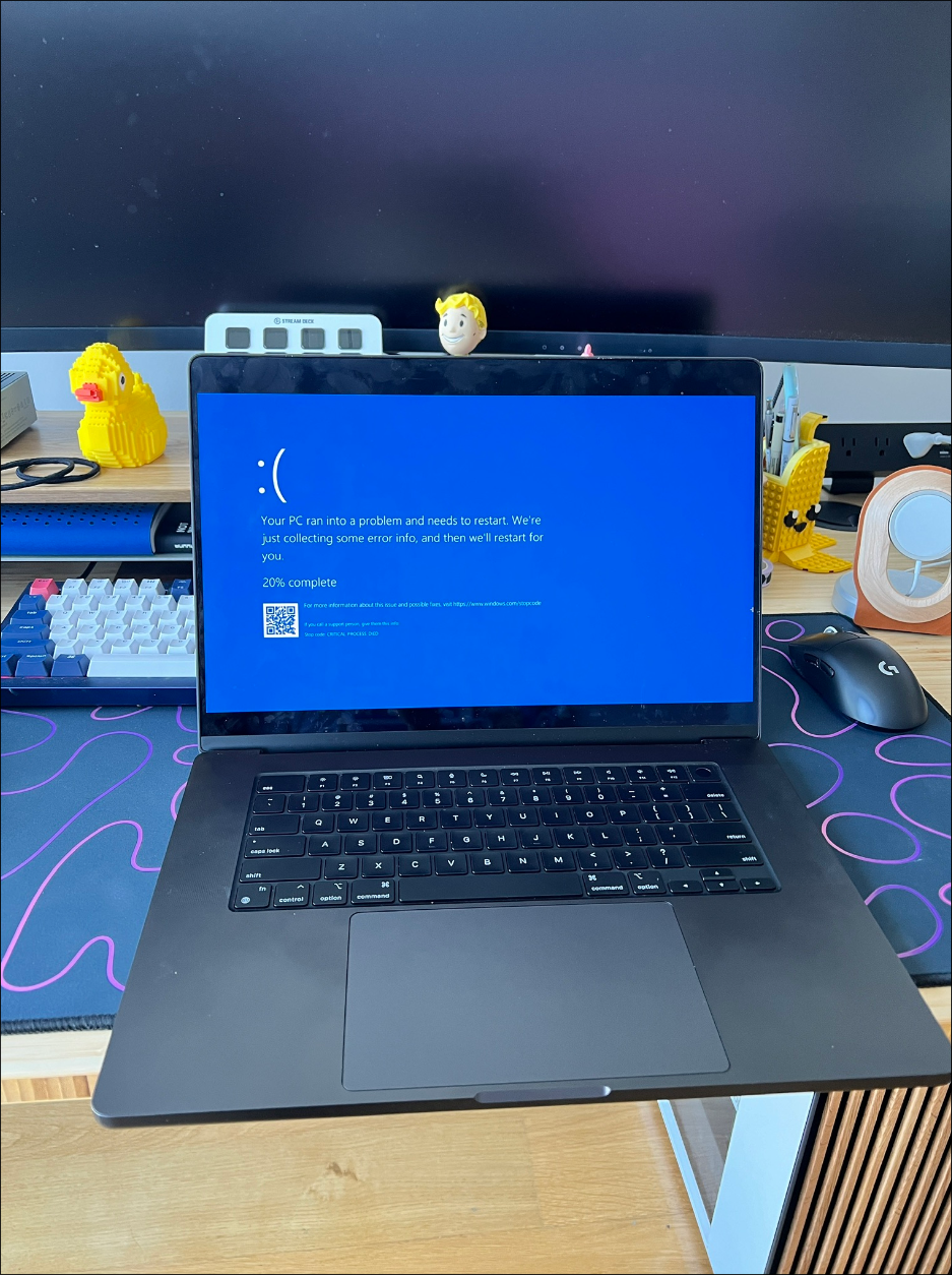 not a windows machine with bsod